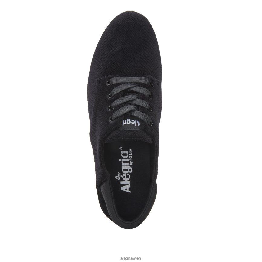Alegria Schuhe Österreich - Alegria Schlangenschuh aus Poly-Samt in Schwarz D2R0BH579 - Image 4