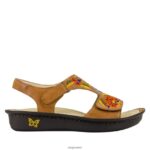 Alegria Schuhe Österreich - Alegria Viki Cognac Needles & Pins Sandale D2R0BH117 - Image 3