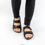 Alegria Schuhe Österreich - Alegria Karmen schwarze gewellte Sandale D2R0BH231 - Image 2