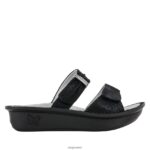Alegria Schuhe Österreich - Alegria Karmen schwarze gewellte Sandale D2R0BH231 - Image 3
