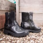 Alegria Schuhe Österreich - Alegria Schwarzer Stiefel von Charlette Crazy Horse D2R0BH249 - Image 2