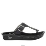 Alegria Schuhe Österreich - Alegria Vella geölte schwarze Sandale D2R0BH3 - Image 3