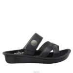 Alegria Schuhe Österreich - Alegria Victoriah geölte schwarze Sandale D2R0BH129 - Image 3