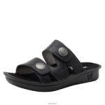 Alegria Schuhe Österreich - Alegria Violett geölte schwarze Sandale D2R0BH123